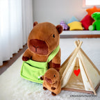 Coco the Capybara and Her Baby Plushie Set, Adorable 12" Stuffed Animal Toy Gift for Children