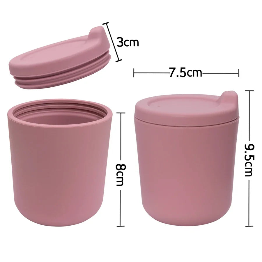 Newest Silicone Baby Drinking Cup, Infant Feeding Leak-Proof Cup, Portable Children’s Water Bottle, Newborn Accessories (250ml/8.45oz)