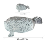 Mother & Baby Seal Plush Toy Set – Soft Zipper Seal Doll Gift